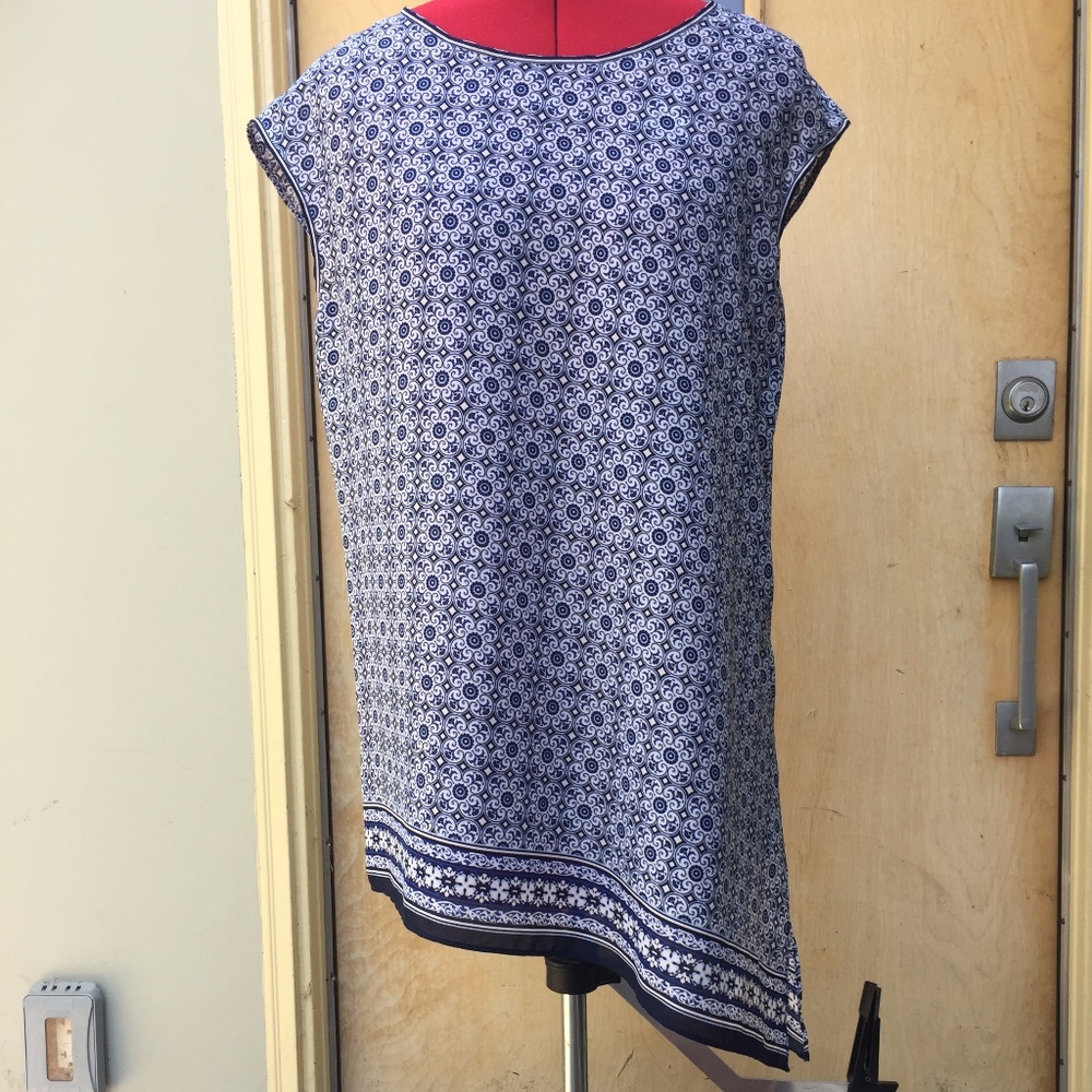 Max Studio Asymmetrical Sleeveless Tunic (S) NWT